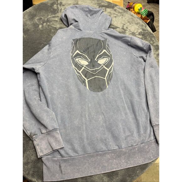 Marvel Other - Marvel Black Panther Full Zip Men’s XL Hoodie with stains on sleeves and back (p